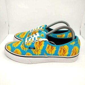 Vans Off The Wall Late Night Authentic Blue Atoll Fries Mens Size 8‎ Blue Yellow